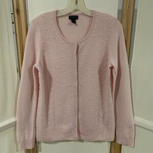 Only Mine Pink Pearl-Embellished Cardigan